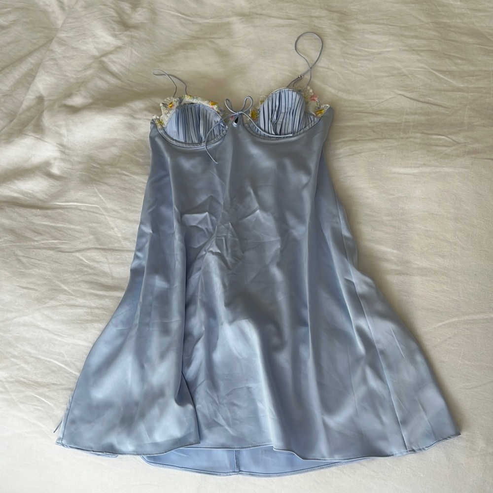 SOLD: For Love and Lemons Paloma Slip Dress in Baby Blue